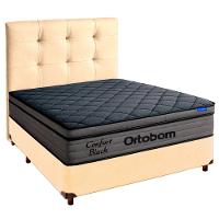 Box Begetiza + Cabeceira+colchão Casal Confort Black Ortobom - 1