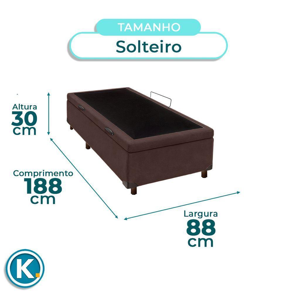 Cama Box Baú Solteiro Marrom Nature 88x188 - 4