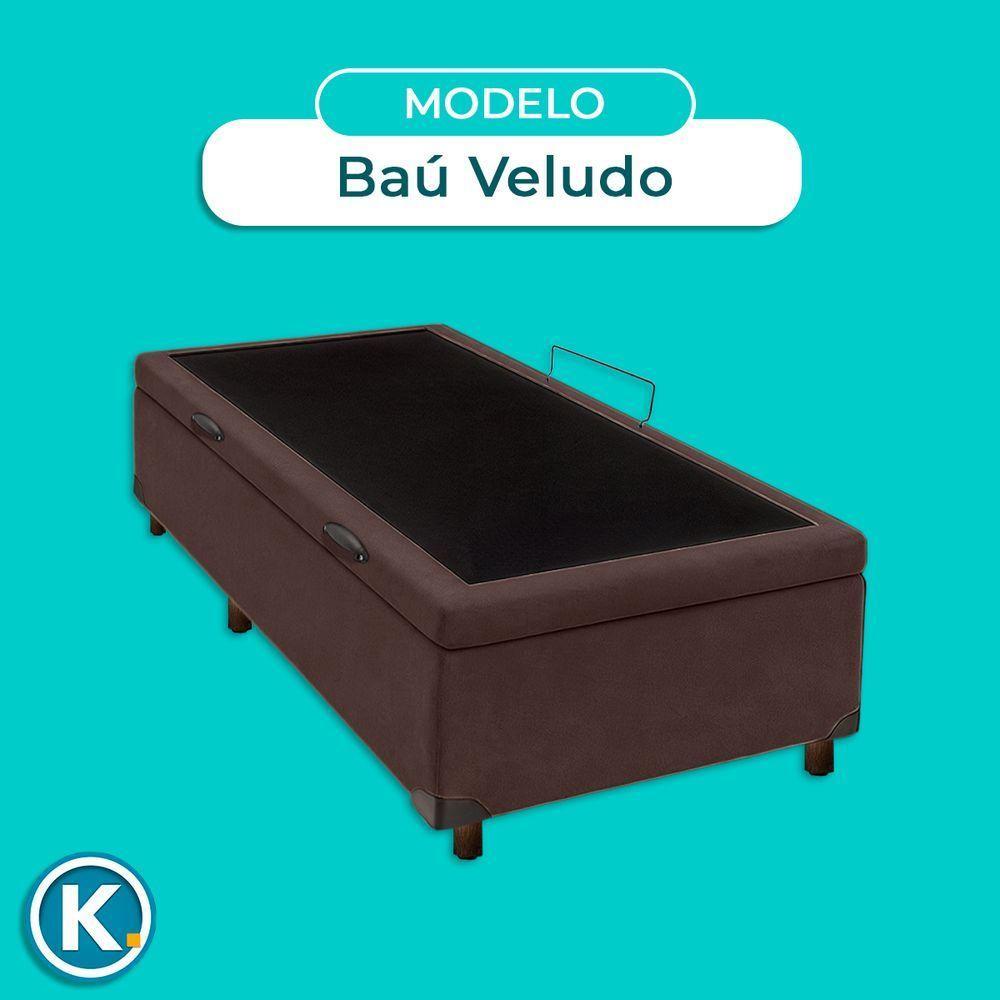 Cama Box Baú Solteiro Marrom Nature 88x188 - 5