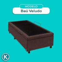 Cama Box Baú Solteiro Marrom Nature 88x188 - 5