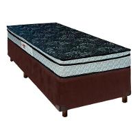 Conjunto Cama Box Marrom Solteiro + Colchão D28 Conforto Paropas - 1