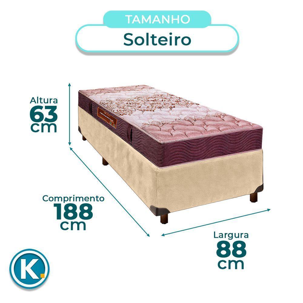 Conjunto Cama Box Perola Solteiro + Colchão D26 Ortophedic Sankonfort - 3
