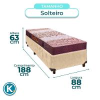 Conjunto Cama Box Perola Solteiro + Colchão D26 Ortophedic Sankonfort - 3