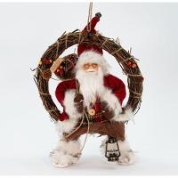 Enfeite Natalina Guirlanda Papai Noel Pendente De Porta 33cm - 1