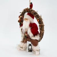 Enfeite Natalina Guirlanda Papai Noel Pendente De Porta 33cm - 5