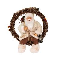 Enfeite Guirlanda Natalina Papai Noel Pendente De Porta 33cm - 1