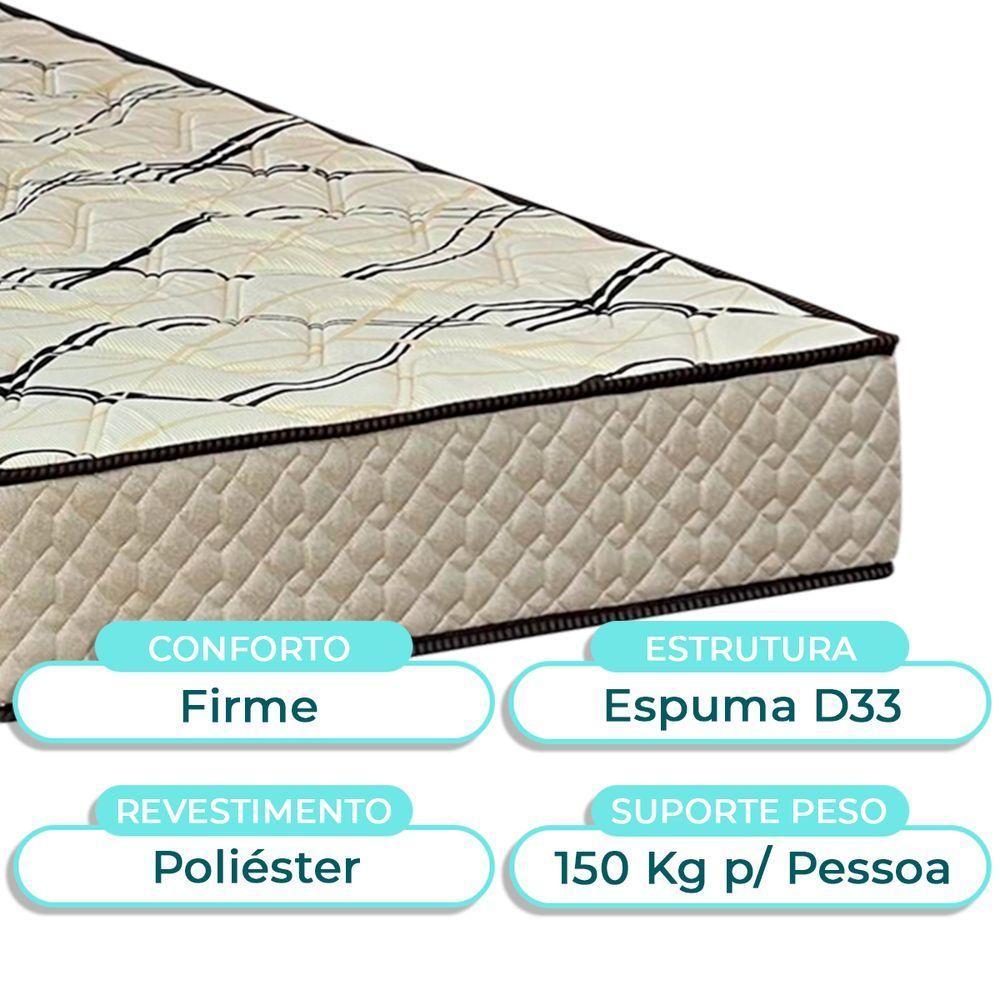 Conjunto Cama Box Bau Blindado Solteiro + Colchão D33 Maxsono Paropas - 2