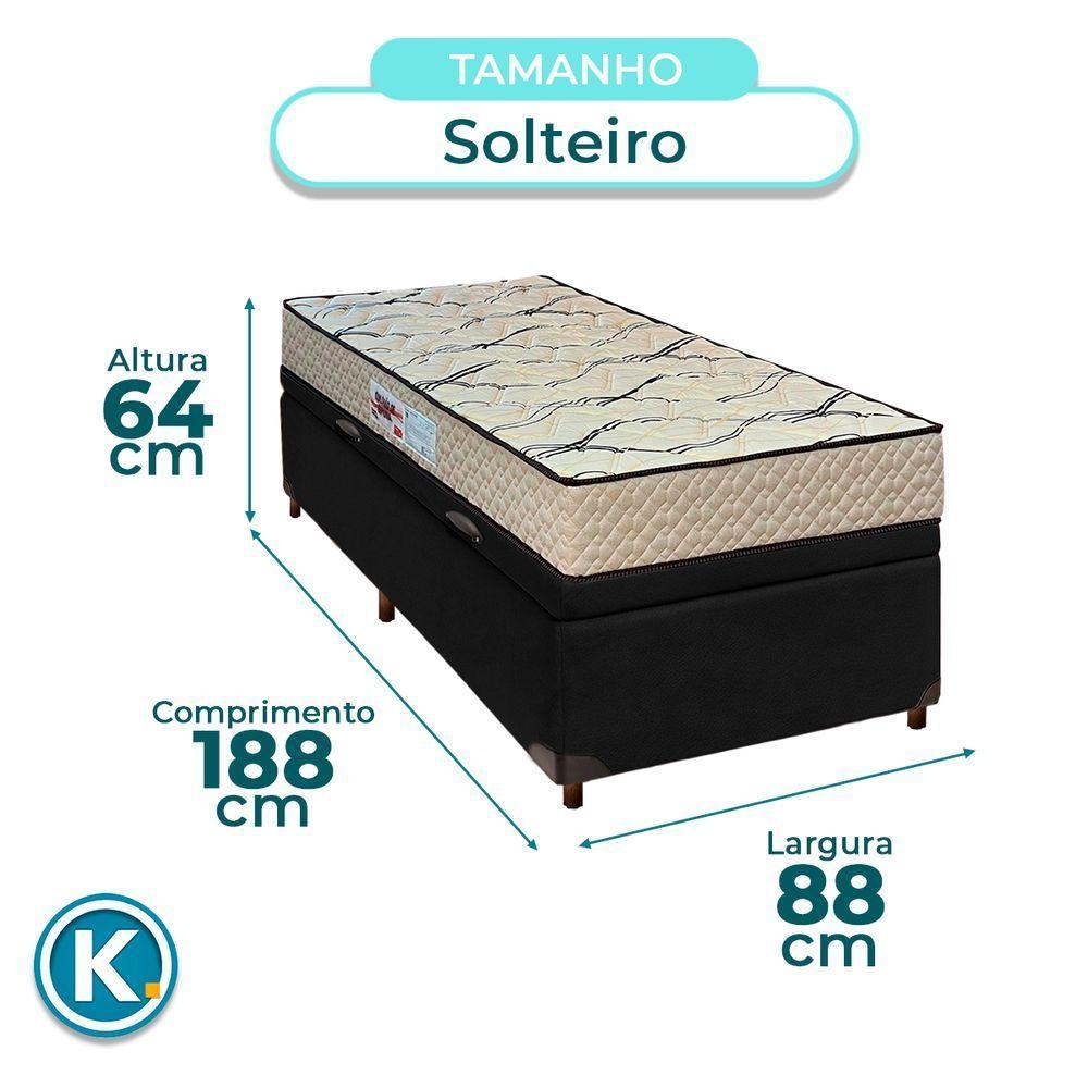 Conjunto Cama Box Bau Blindado Solteiro + Colchão D33 Maxsono Paropas - 3