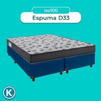 Conjunto Cama Box Blindado Casal + Colchão D33 Iso100 Ortobom