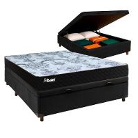 Conjunto Cama Box Bau Blindado Casal + Colchão Molas Ensacadas Life Gold Paropas - 1