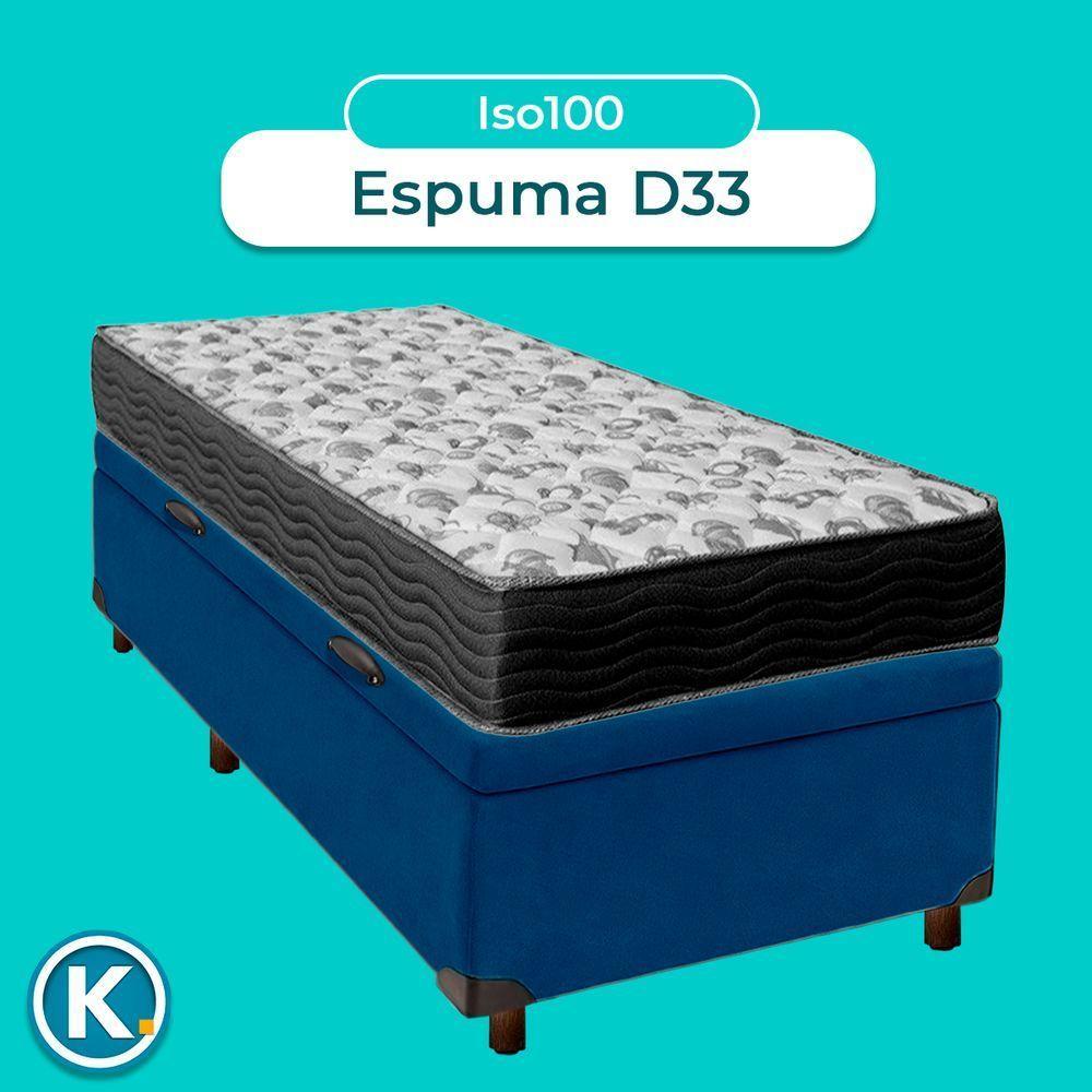 Conjunto Cama Box Bau Blindado Solteiro + Colchão D33 Iso100 Ortobom - 2