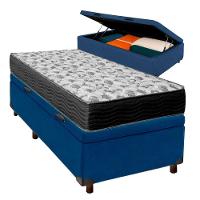 Conjunto Cama Box Bau Blindado Solteiro + Colchão D33 Iso100 Ortobom - 1