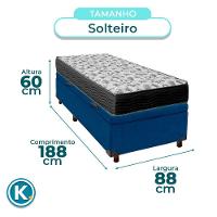 Conjunto Cama Box Bau Blindado Solteiro + Colchão D33 Iso100 Ortobom - 4
