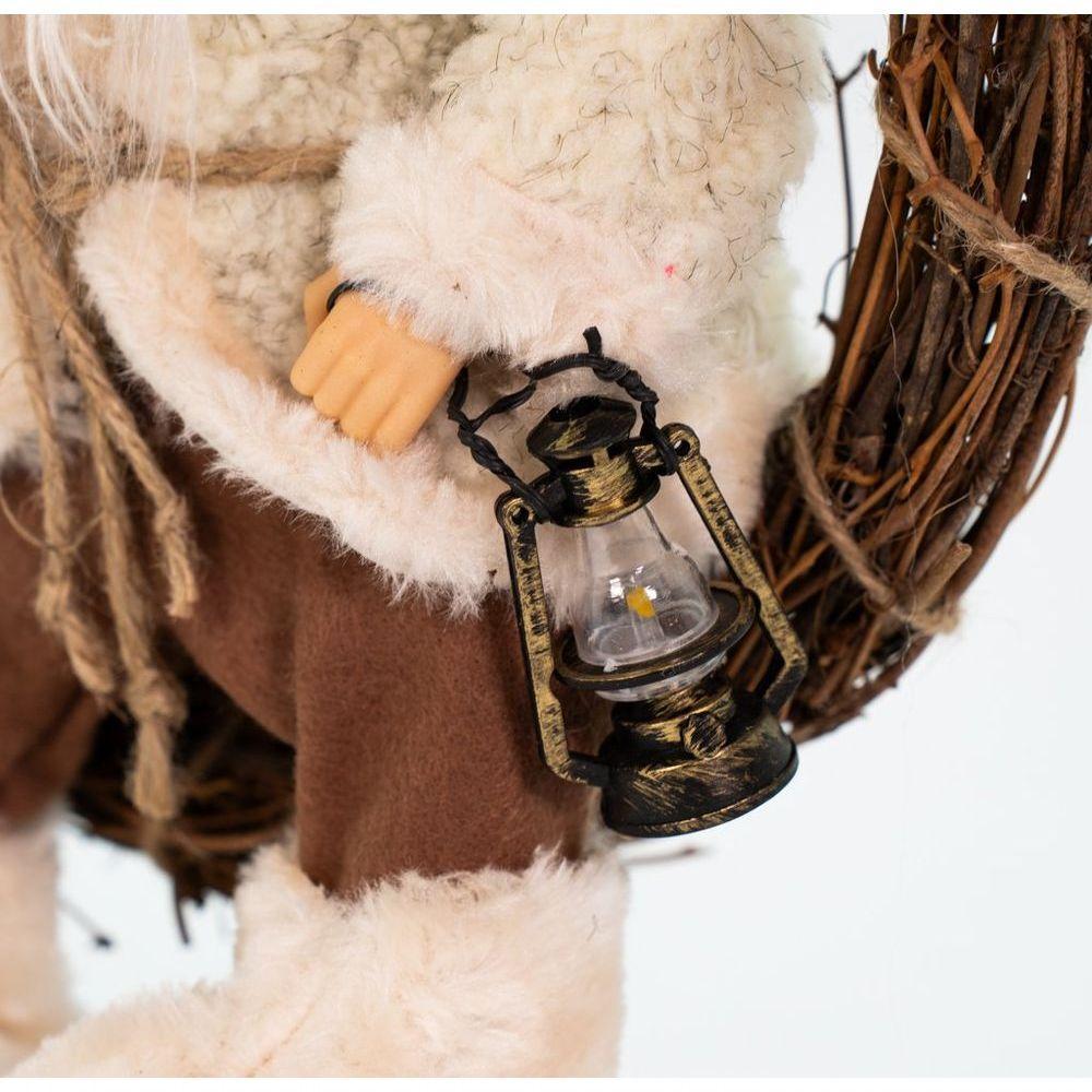 Enfeite Natalina Guirlanda Papai Noel Pendente De Porta 33cm - 3