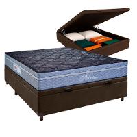 Conjunto Cama Box Bau Blindado Casal + Colchão Molas Ensacadas Petrus Paropas - 1