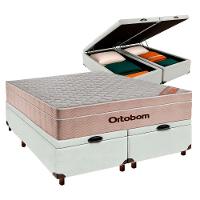 Cama Box Bau + Colchão Casal Molas Ensacadas Airtech Ortobom - 1