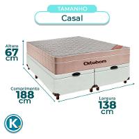 Cama Box Bau + Colchão Casal Molas Ensacadas Airtech Ortobom - 3