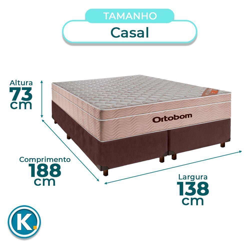 Cama Box Blindado Casal + Colchão Molas Ensacadas Airtech Ortobom - 3