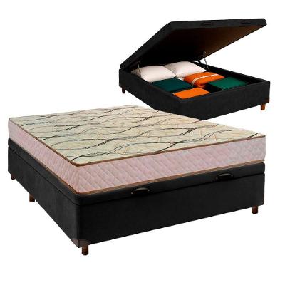 Colchão Casal D33 + Bau Preto - Maxsono Paropas