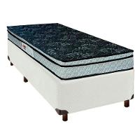 Cama Box Branco Solteiro + Colchão D28 Conforto Paropas - 1