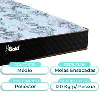Cama Box + Colchão Solteiro Molas Ensacadas Life Gold Paropas - 2