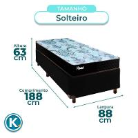 Cama Box + Colchão Solteiro Molas Ensacadas Life Gold Paropas - 3