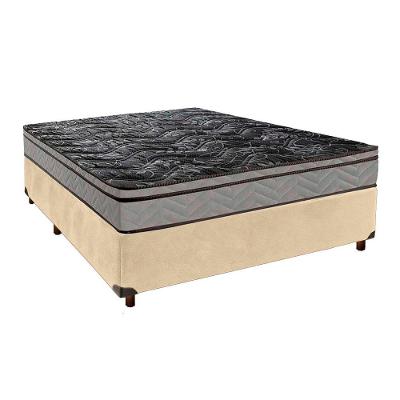 Cama + Box Perola E Colchão D28 Casal - Conforto Paropas