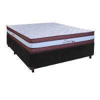 Cama + Box Preto E Colchão Molas Ensacadas Casal - Legaccy Paropas - 1