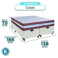 Cama + Bau Blindado E Colchão Molas Ensacadas Casal - Legaccy Paropas - 3