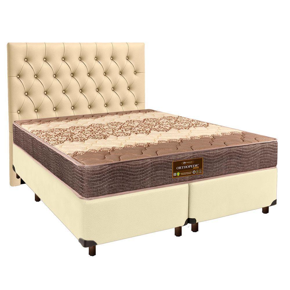 Kit Cama Box + Cabeceira + Colchão Queen D26 - Ortophedic - Sankonfort - 1