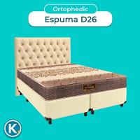 Kit Cama Box + Cabeceira + Colchão Queen D26 - Ortophedic - Sankonfort