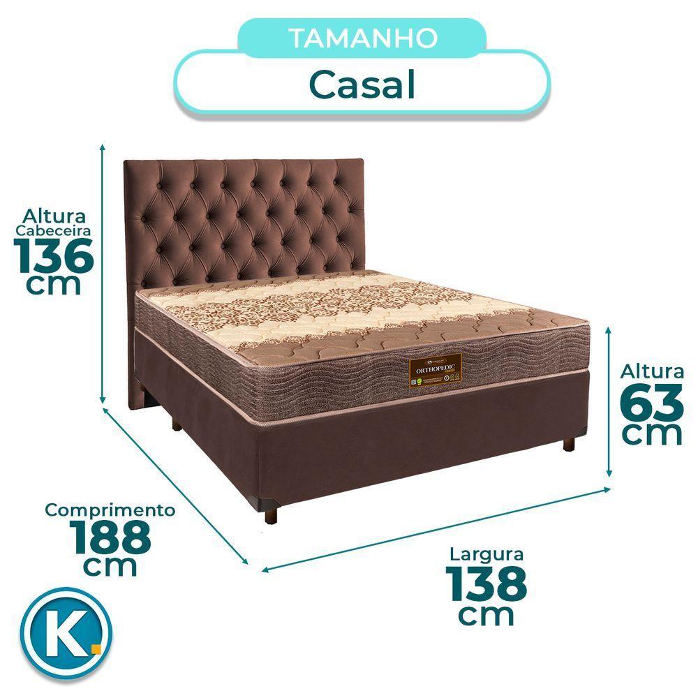 Kit Cama Box + Cabeceira + Colchão Casal D26 - Ortophedic - Sankonfort - 5