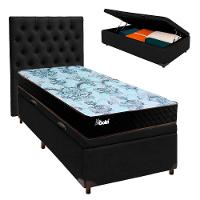 Kit Cabeceira + Cama Box Bau + Colchão Solteiro Molas Ensacadas Life Gold Paropas - 1