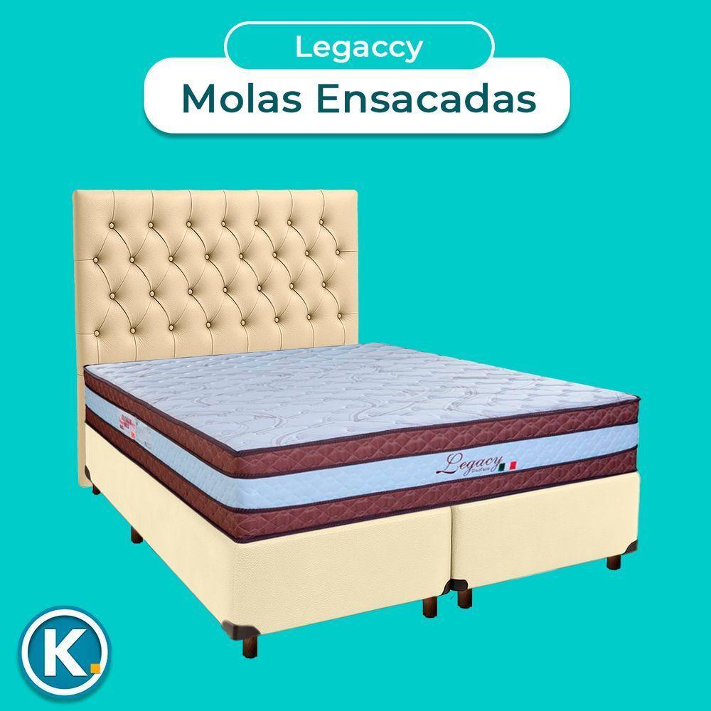 Kit Cama Box + Cabeceira + Colchão Queen Molas Ensacadas - Legaccy - Paropas - 4