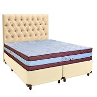 Kit Cama Box + Cabeceira + Colchão Queen Molas Ensacadas - Legaccy - Paropas - 1