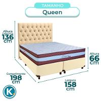 Kit Cama Box + Cabeceira + Colchão Queen Molas Ensacadas - Legaccy - Paropas - 3