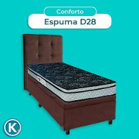 Kit Cama Box Bau + Cabeceira + Colchão Solteiro D28 - Conforto - Paropas
