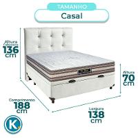 Kit Cama Box Bau + Cabeceira + Colchão Casal Molas Ensacadas - Legriff - Sankonfort - 3