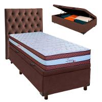 Kit Cama Box Bau + Cabeceira + Colchão Solteiro Molas Ensacadas - Legaccy - Paropas - 1