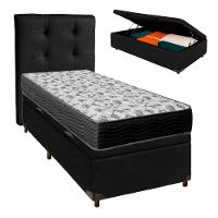 Kit Cama Box Bau + Cabeceira + Colchão Solteiro D33 - Iso100 - Ortobom - 1