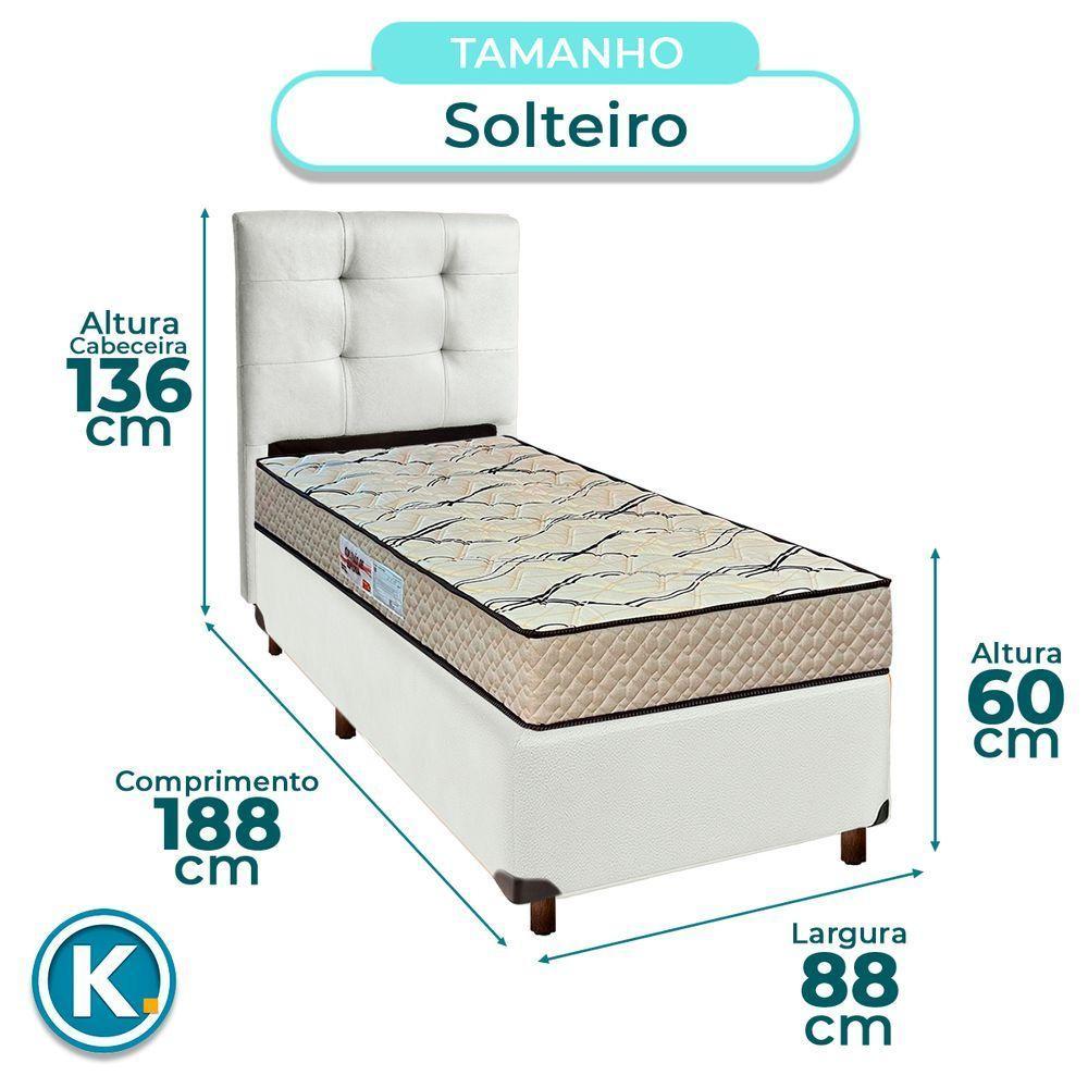 Kit Cama Box + Cabeceira + Colchão Solteiro D33 - Maxsono - Paropas - 3
