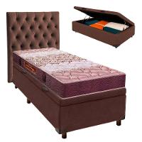 Kit Cabeceira + Cama Box Bau + Colchão Solteiro D26 Ortophedic Sankonfort - 1
