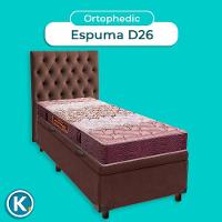 Kit Cabeceira + Cama Box Bau + Colchão Solteiro D26 Ortophedic Sankonfort