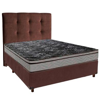Kit Cama Box + Cabeceira + Colchão Casal D28 - Conforto - Paropas