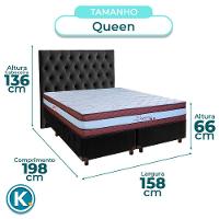 Kit Cama Box + Cabeceira + Colchão Queen Molas Ensacadas - Legaccy - Paropas - 3