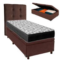 Kit Cabeceira + Cama Box Bau + Colchão Solteiro D33 Iso100 Ortobom - 1