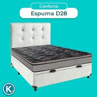 Kit Cama Box Bau + Cabeceira + Colchão Casal D28 - Conforto - Paropas - 2