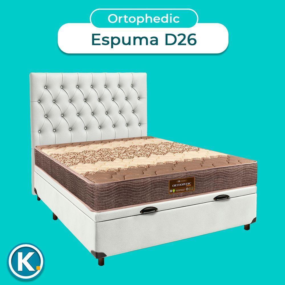 Kit Cabeceira + Cama Box Bau + Colchão Casal D26 Ortophedic Sankonfort - 4