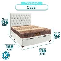Kit Cabeceira + Cama Box Bau + Colchão Casal D26 Ortophedic Sankonfort - 3