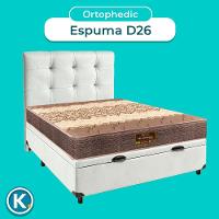 Kit Cabeceira + Cama Box Bau + Colchão Casal D26 Ortophedic Sankonfort